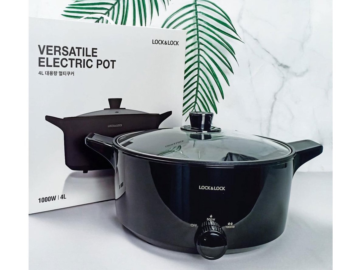 Nồi điện đa năng Lock&Lock nấu ăn nhanh chín Nồi điện đa năng Lock&Lock