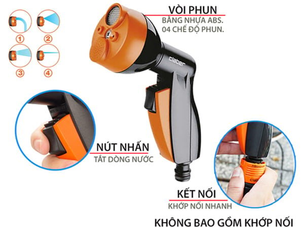 Vòi phun dạng súng Claber 9083