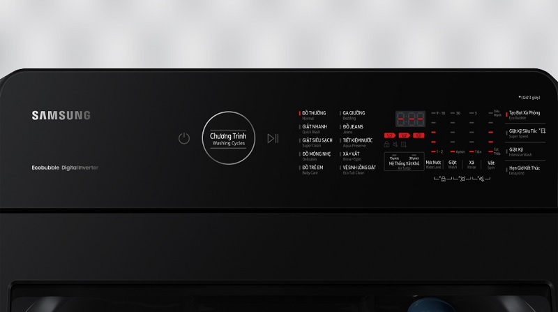Máy giặt Samsung Inverter 9.5 kg WA95CG4545BDSV 2 Máy giặt Samsung Inverter 9.5 kg WA95CG4545BDSV bảng điều khiển