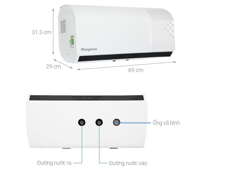 Tổng quan bình nước nóng gián tiếp Kangaroo 22 lít KG79A2