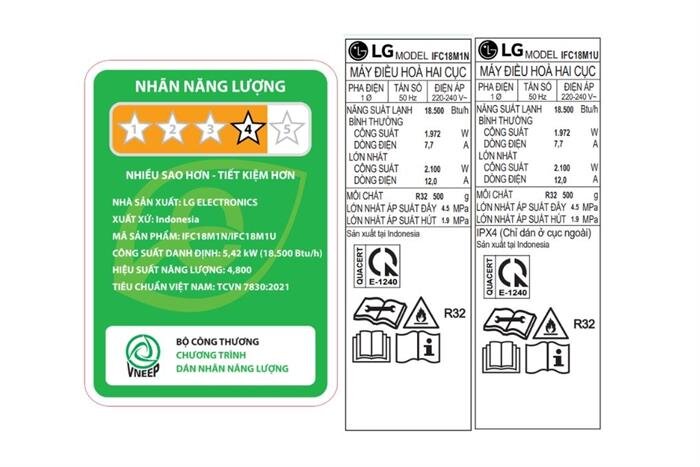Điều hòa LG Inverter 18000 BTU 1 chiều IFC18M1 
