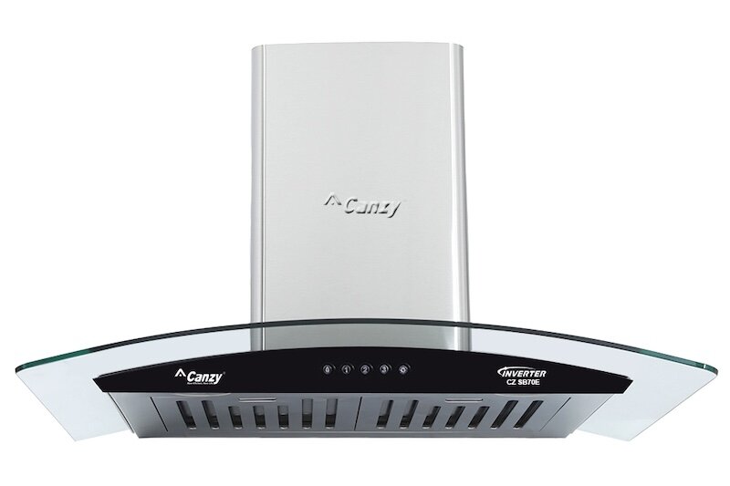 Máy hút mùi Canzy CZ SB07E sở hữu thiết kế áp tường hiện đại,