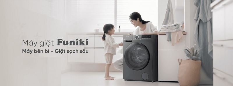 máy giặt Funiki Inverter 9.5 kg HWM F895ADG thiết kế thời thượng