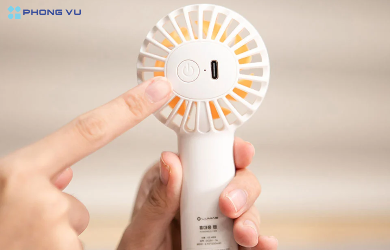 Thiết kế quạt tích điện cầm tay Lumias X5 Mini nhỏ gọn, tiện lợi
