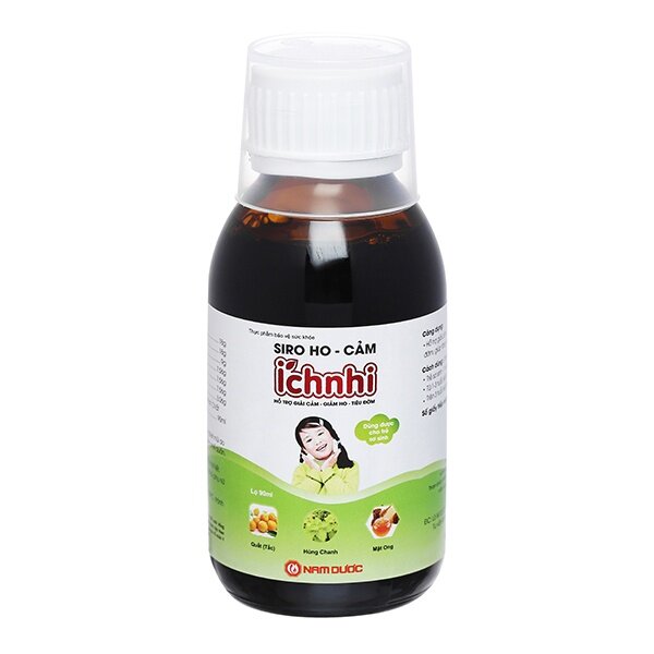 Siro ho cảm Ích Nhi hỗ trợ giảm ho, tăng đề kháng chai 90ml