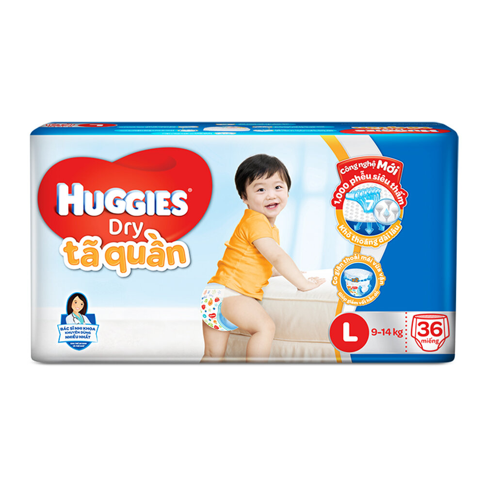  Bỉm - Tã quần Huggies size L 36 miếng (cho bé 9 - 14kg)