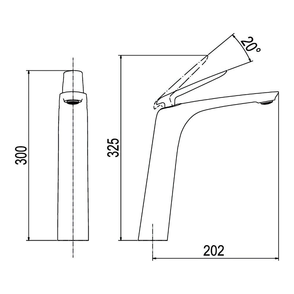 Bản vẽ kỹ thuật vòi chậu lavabo nóng lạnh Viglacera Platinum P.52.321