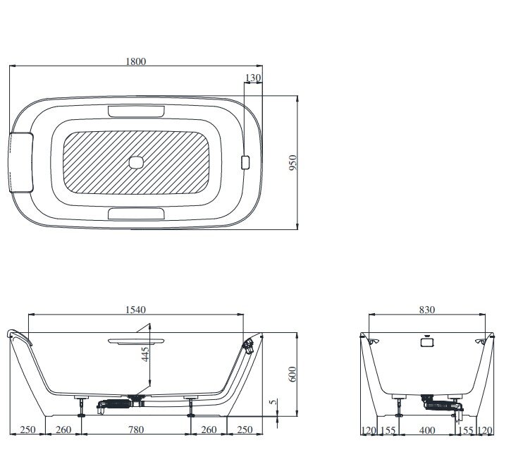 Bồn Tắm TOTO PJY1886HPWMNE#GW