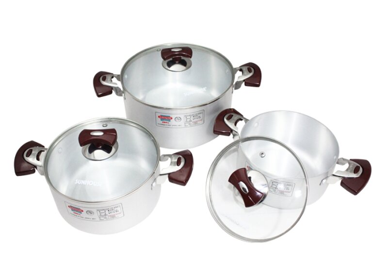Bộ nồi Anod đáy từ Sunhouse SH7733M Bộ nồi Anod đáy từ Sunhouse SH7733M