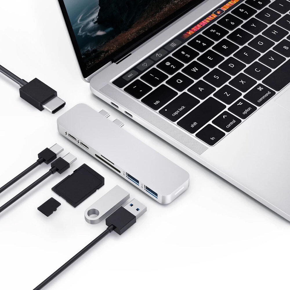Bộ chia/Hub USB-C Thunderbolt Hyper Drive GN28B-SL (Bạc)