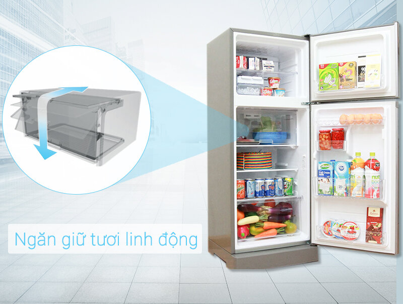 Tủ lạnh Sharp 196 lít SJ-X201E-DS Tủ lạnh Sharp 196 lít SJ-X201E-DS