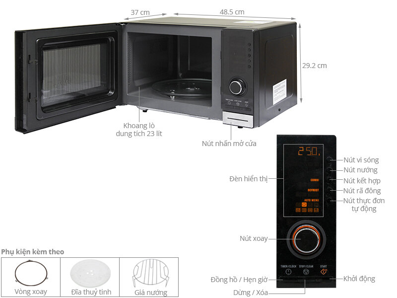 Lò vi sóng Electrolux EMS2348X 23 lít