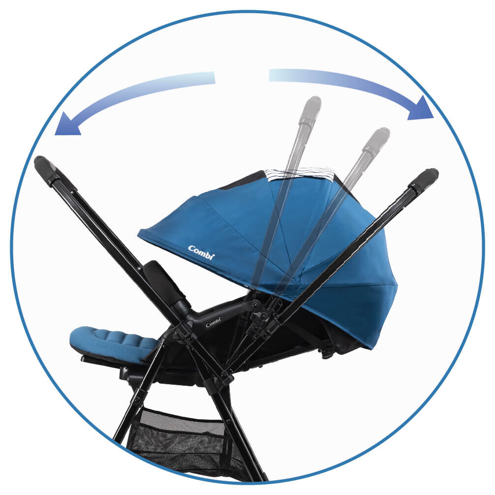 Đảo chiều tay đẩy ở xe đẩy Combi Neyo Plus Air 