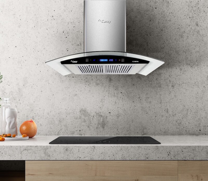 Máy hút mùi áp tường Canzy CZ DB70Q được trang bị 2 đèn LED công suất 3W,