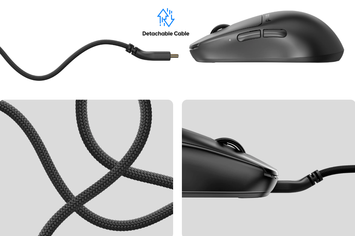 Chuột có dây Pulsar X2H Wired Medium White 7