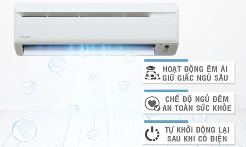 Điều Hòa Daikin 12000 BTU 1 Chiều FTV35BXV1V9 hoạt động siêu êm