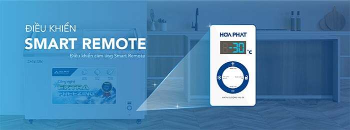 Tủ có điều khiền Smart Remote bên ngoài tủ Tủ đông Hòa Phát 1 ngăn 2 cánh HSF AD6357.C1