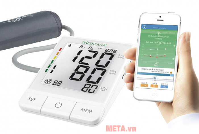 Máy đo huyết áp bắp tay Bluetooth Medisana BU 530