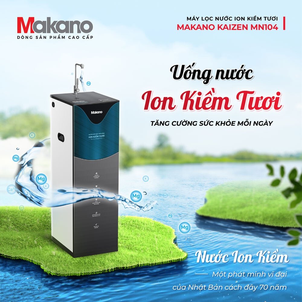 Máy lọc nước ion kiềm tươi Makano  