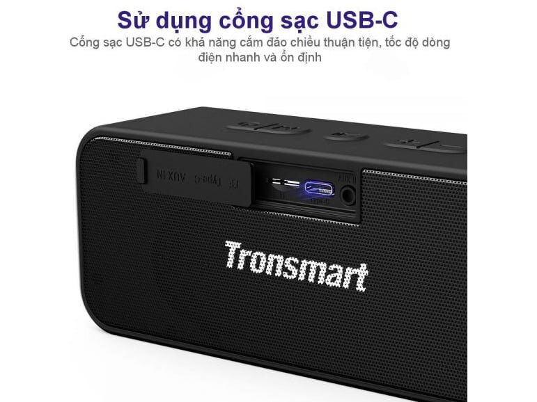 Tronsmart Element T2 Plus sạc qua công USB C Tronsmart Element T2 Plus