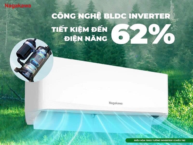 Điều hòa Nagakawa Inverter 12000 BTU 1 chiều NIS-C12R2T62