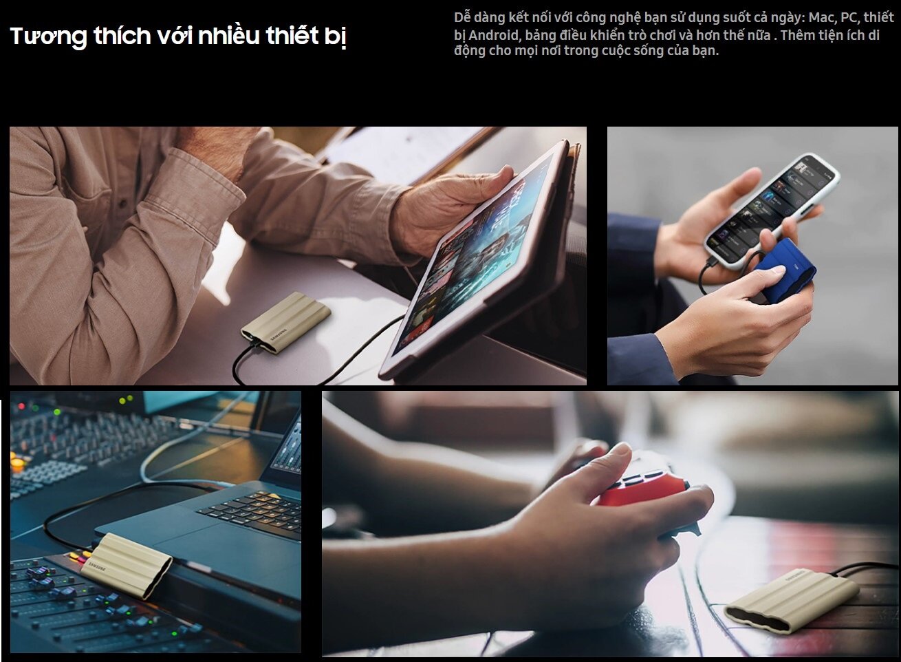 Ổ cứng gắn ngoài SSD Samsung T7 Portable Shield 