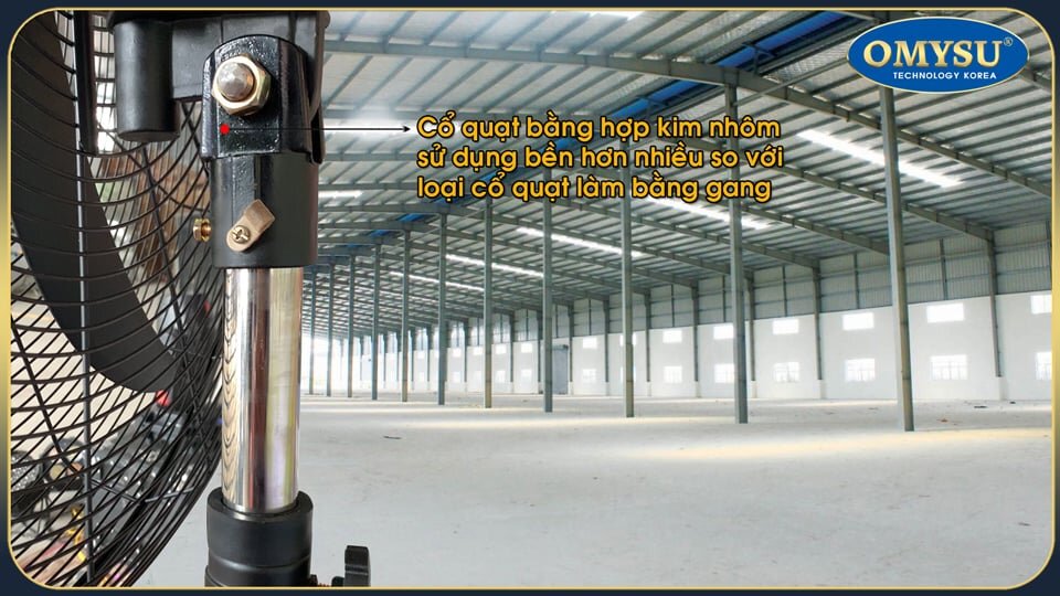 Cổ quạt bằng hợp kim nhôm Quạt công nghiệp Omysu