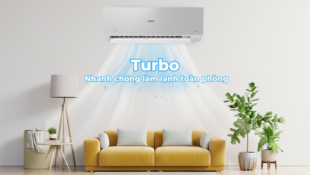 Chế độ làm lạnh nhanh Turbo giúp không gian mát mẻ tức thì