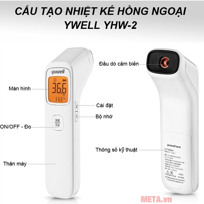 Nhiệt kế hồng ngoại Yuwell YHW-2