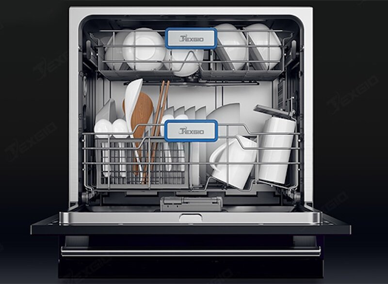 Máy rửa bát để bàn Texgio TGWF98SB có khoang rửa rộng