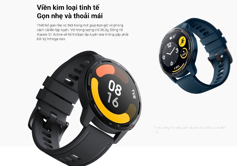 Đồng hồ thông minh Xiaomi S1 Active thiết kế