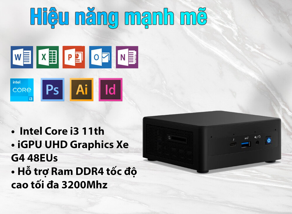 Máy tính Intel NUC 11 - NUC11PAH (i3-1115G4) (RNUC11PAHI30Z00) 2