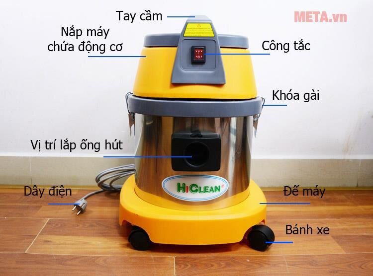 Máy hút bụi nước công nghiệp HiClean HC15 15 lít