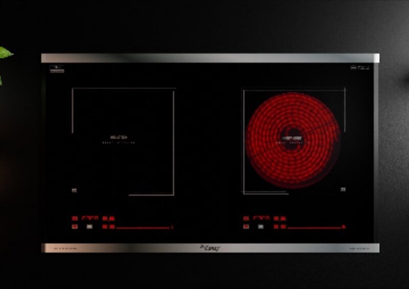 Bếp điện từ đôi Canzy CZ-TL55DT sử dụng bảng điều khiển cảm ứng trượt,