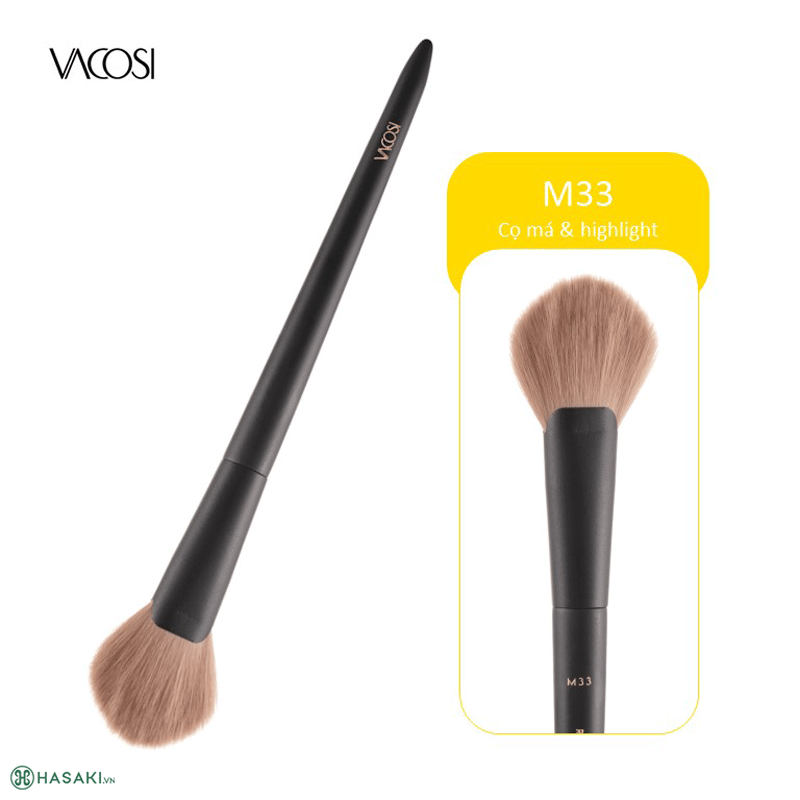 Cọ Má & Highlight Hình Quạt Bầu Vacosi Round Fan Brush - M33