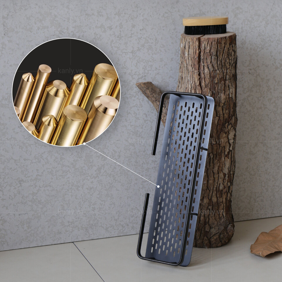 Kệ treo góc nhà tắm bằng đồng Kanly GCK30 / GCK30B