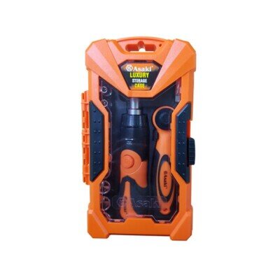 Bộ mũi vít & đầu tuýp & tay vặn 2 chiều 26 chi tiết Asaki AK-6359