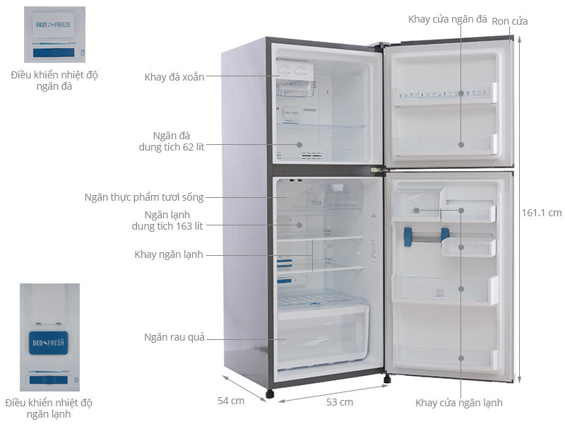 Tủ lạnh Electrolux 225 lít ETB2300PE-RVN Tủ lạnh Electrolux 225 lít ETB2300PE-RVN