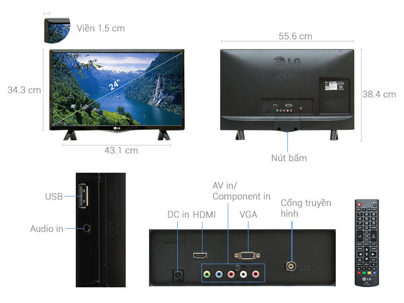 Tivi LG 24 inch 24LF450D Tivi LG 24 inch 24LF450D