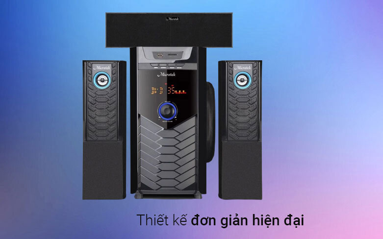 Loa Bluetooth Microtek X-218BT (3.1) | Thiết kế đơn giản hiện đại