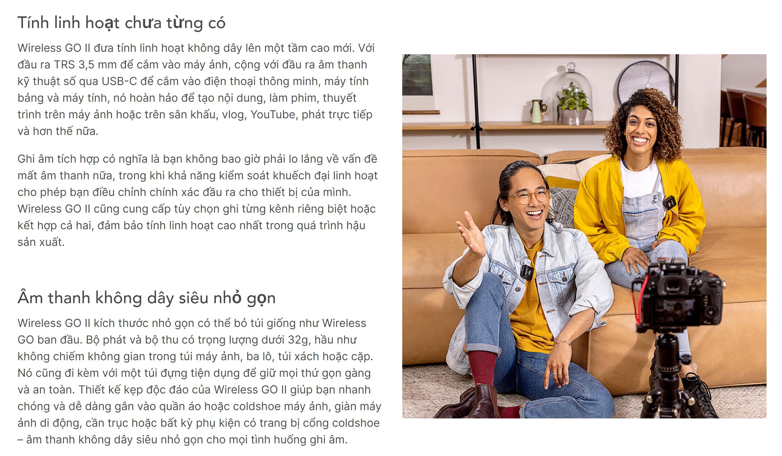 Microphone Rode Wireless Go II (Dual) - Màu đen