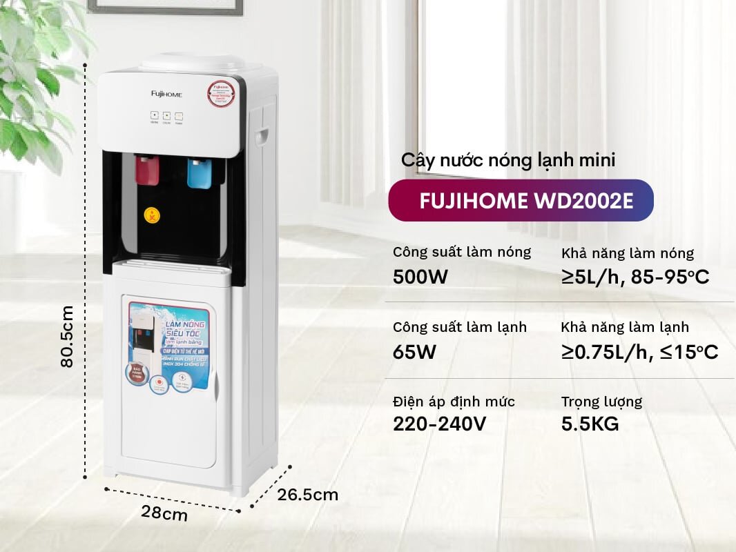 Cây nước nóng lạnh FujiHome WD2002E
