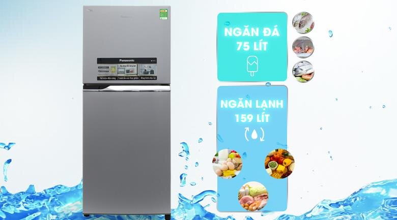 Tủ lạnh Panasonic NR-BL267VSV1 238 Lít Inverter