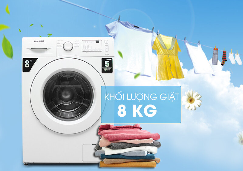 Máy giặt Samsung WW80J3283KW/SV 8.0 kg
