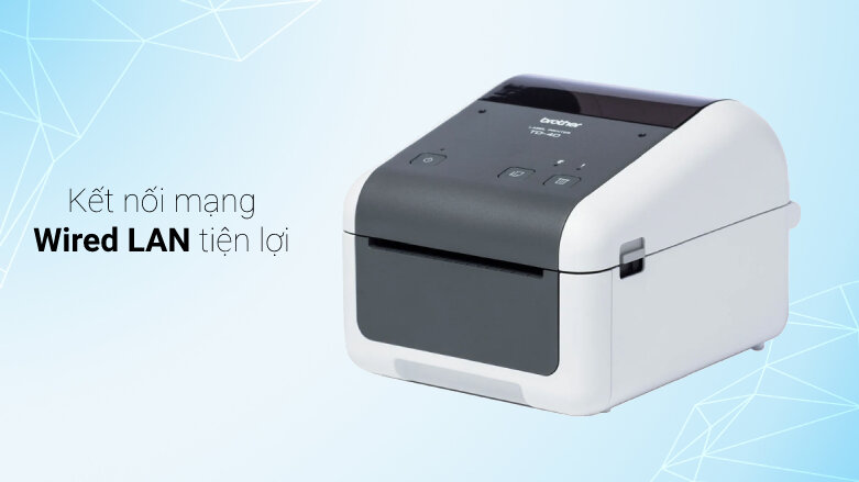 Máy in nhãn Brother TD-4420DN | Kết nối wired land tiện lợi
