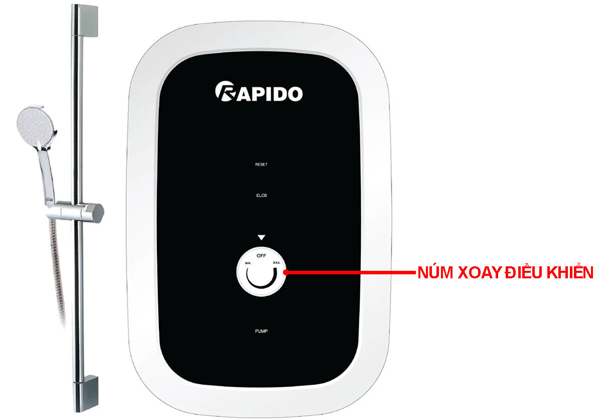 Núm xoay trên máy nước nóng trực tiếp Rapido STERN RIG-SN4.5 