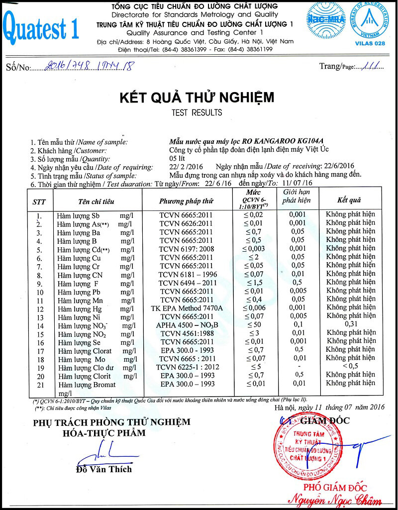 Máy lọc nước RO Kangaroo KG110VTU 9 lõi Máy lọc nước RO Kangaroo KG110VTU 9 lõi