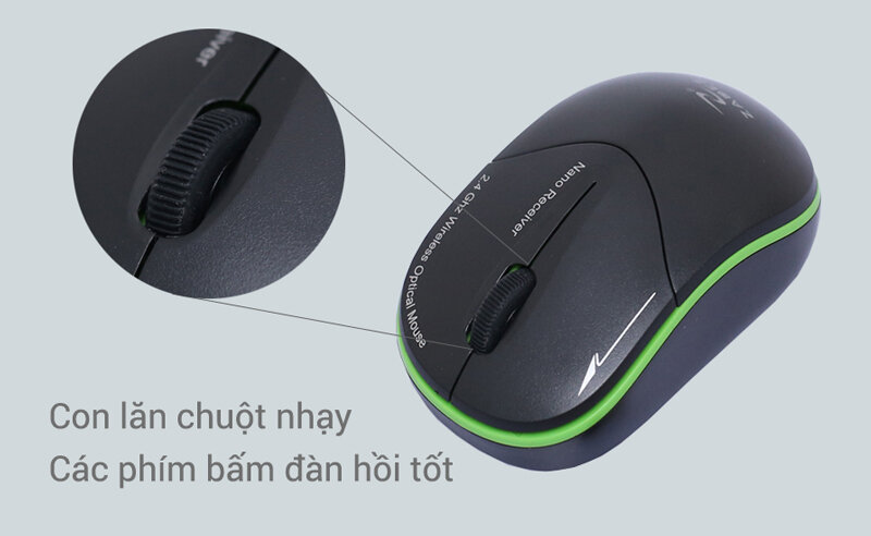 Chuột không dây Zadez M335 Đen Chuột không dây Zadez M335 Đen
