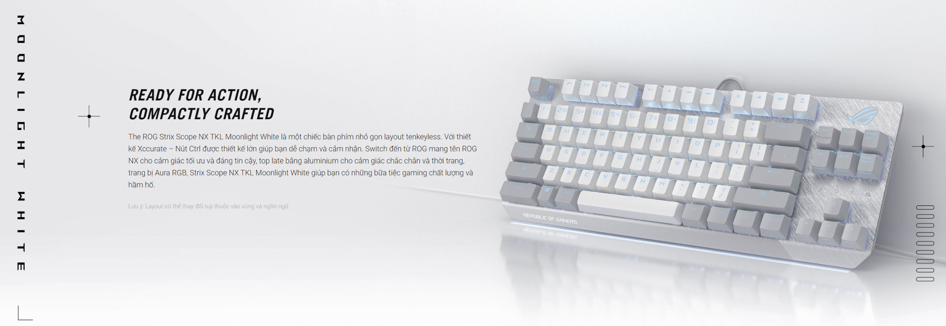 Bàn phím Asus ROG Strix Scope NX TKL Moonlight Red sw