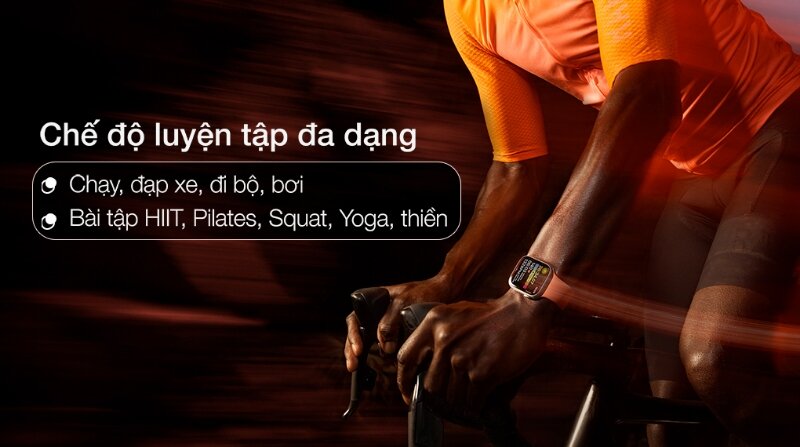 Đồng hồ thông minh Apple Watch S9 41mm theo dõi tập luyện